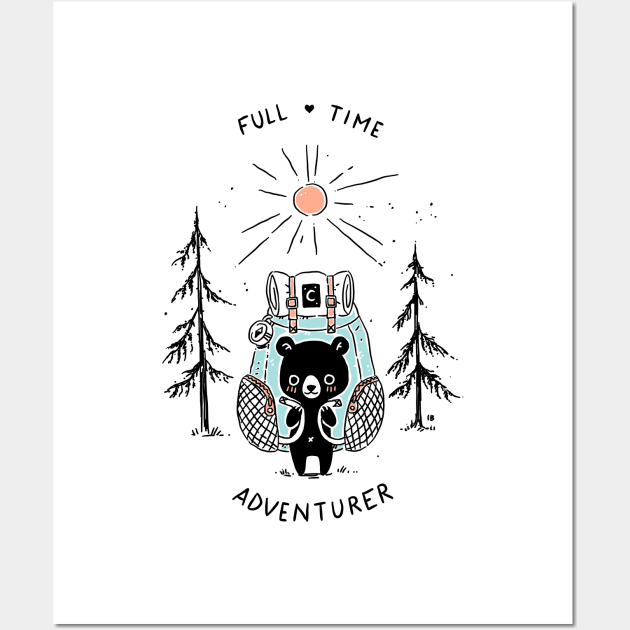 Adventure Bear Wall Art by Freeminds